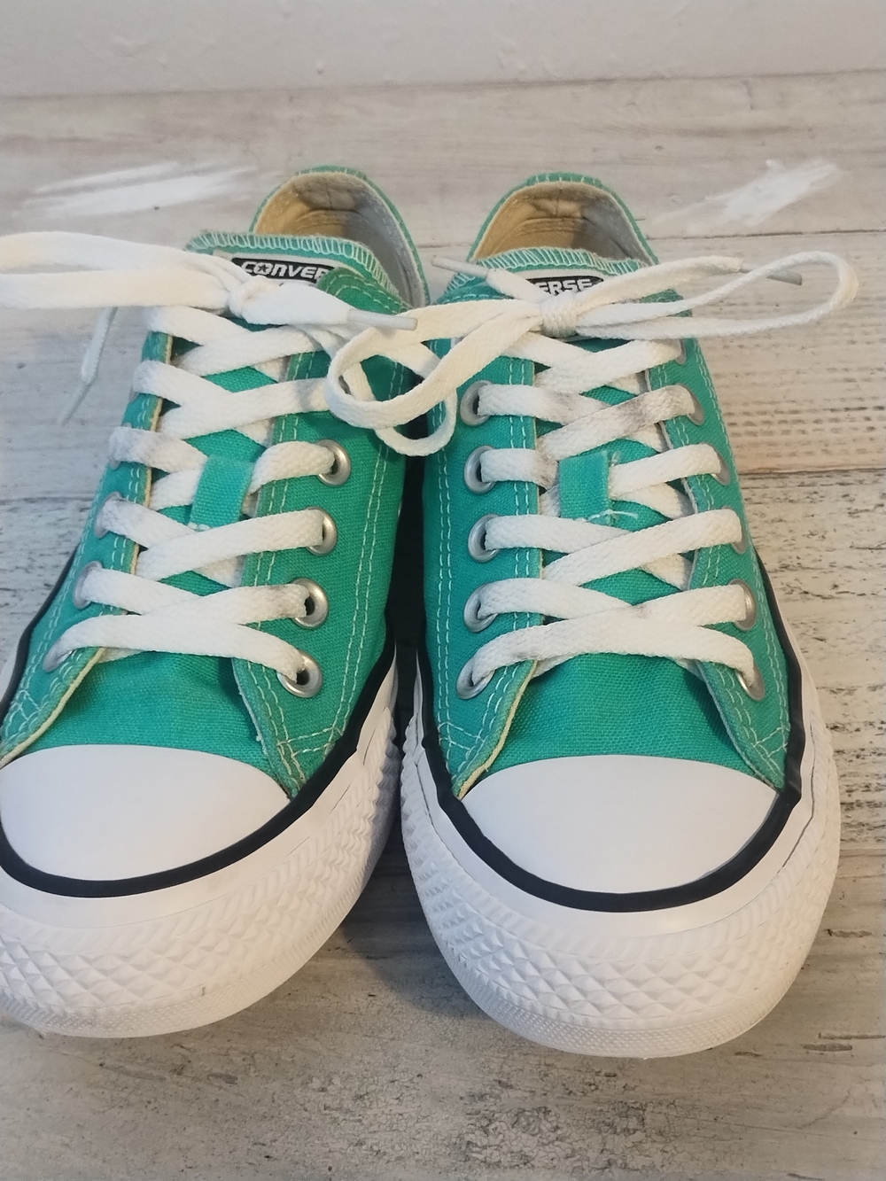 Vintage Converse Unisex CT All Star 155737F Teal Green Sneakers w 7/ mens 5 - Picture 8 of 14
